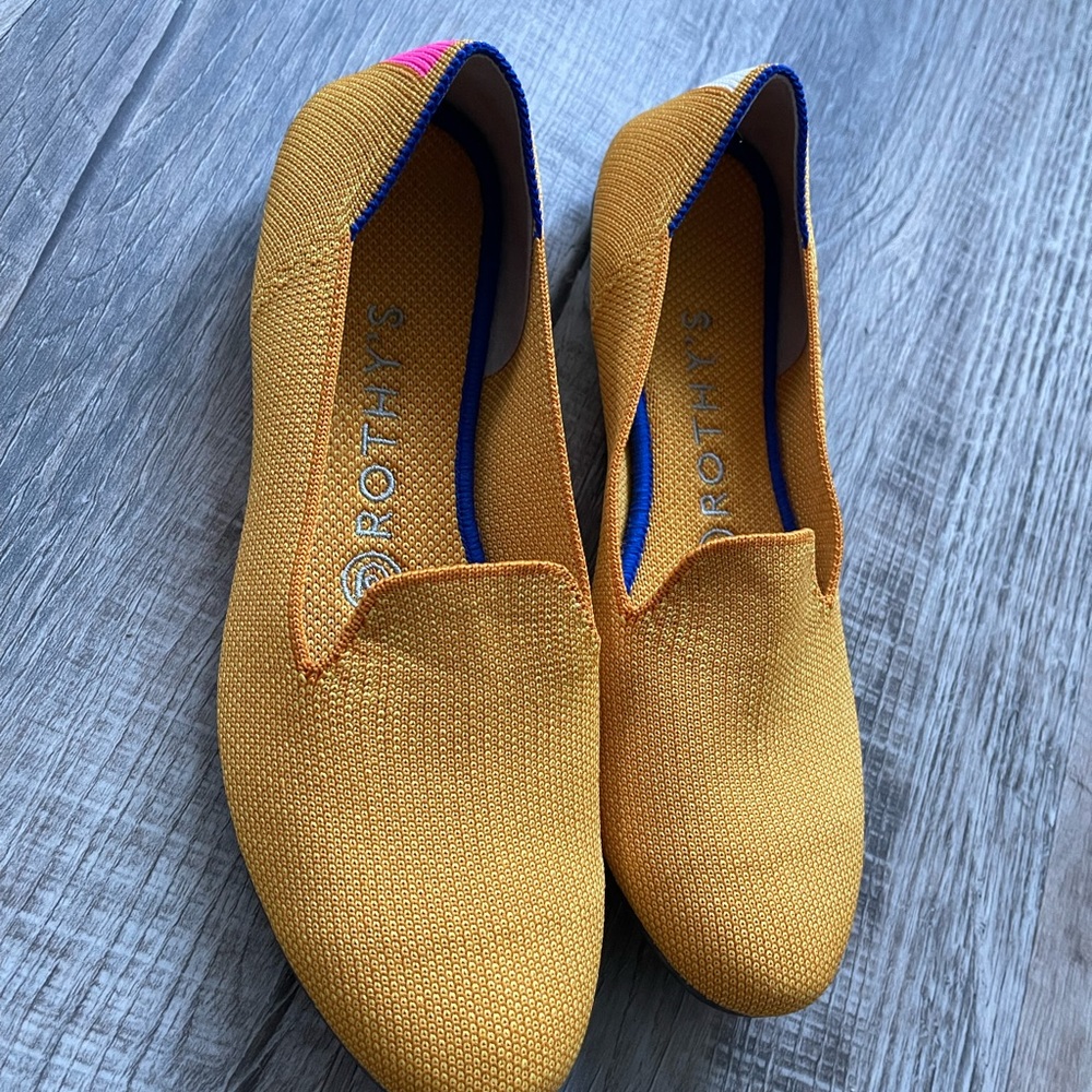 Lemon drop Rothy’s loafers size 7
